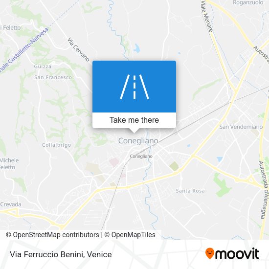 Via Ferruccio Benini map