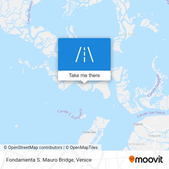 Fondamenta S. Mauro Bridge map