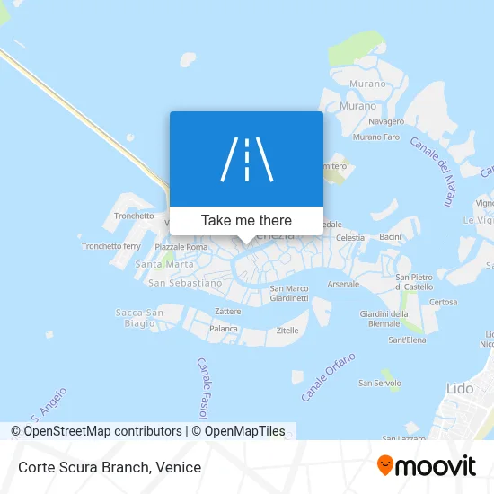 Corte Scura Branch map