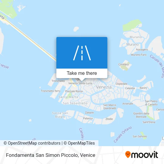 Fondamenta San Simon Piccolo map