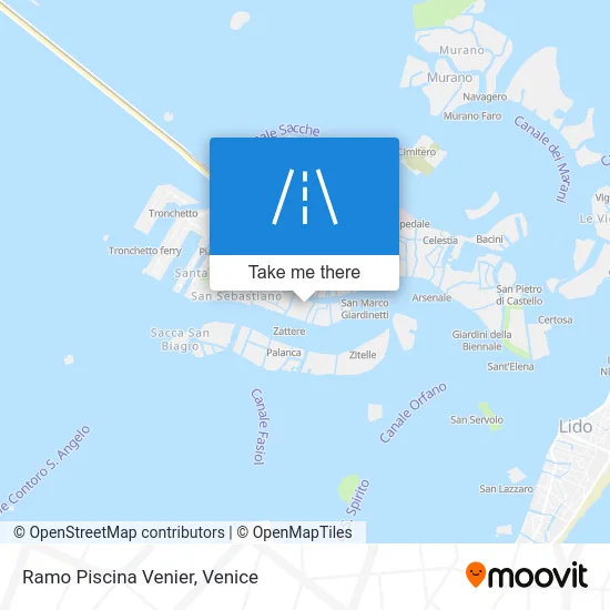 Piscina Venier Branch map