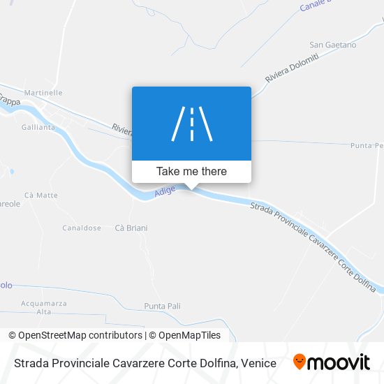 Strada Provinciale Cavarzere Corte Dolfina map