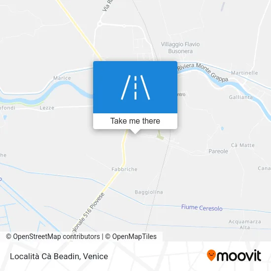 Località Cà Beadin map