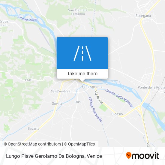 Lungo Piave Gerolamo Da Bologna map