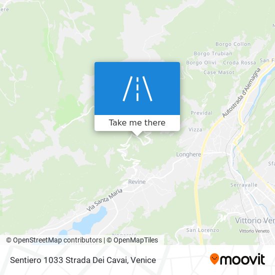 Sentiero 1033 Strada Dei Cavai map