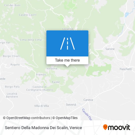 Sentiero Della Madonna Dei Scalin map