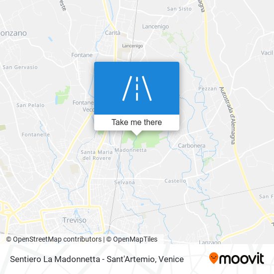 Sentiero La Madonnetta - Sant'Artemio map