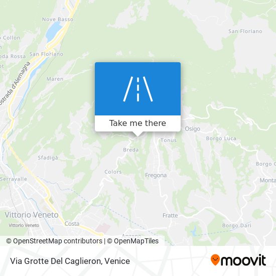 Via Grotte Del Caglieron map
