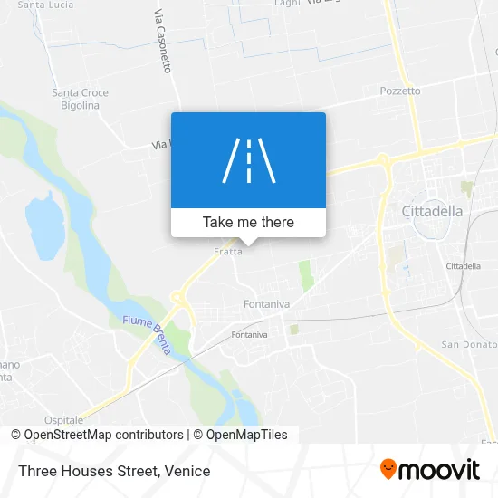 Three Houses Street map