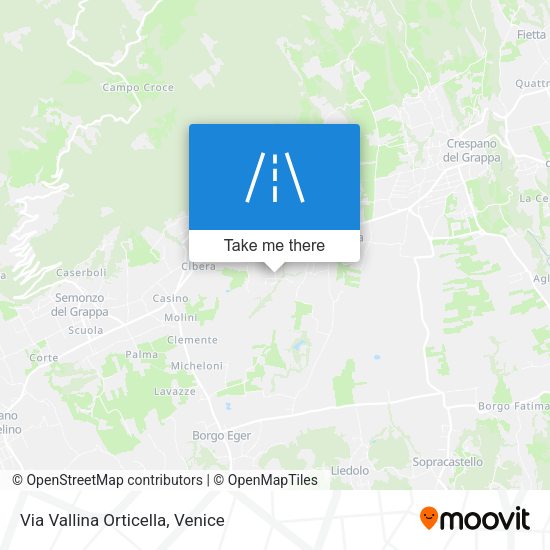 Via Vallina Orticella map