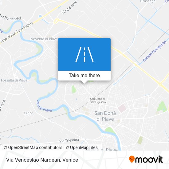 Via Venceslao Nardean map