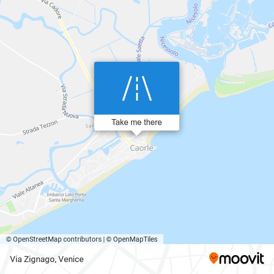 Via Zignago map