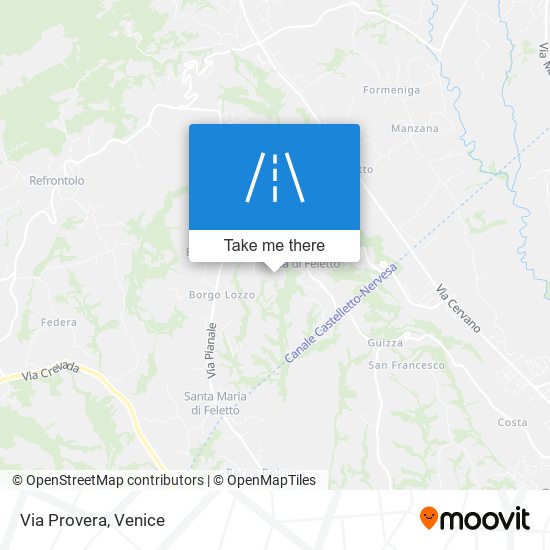 Via Provera map