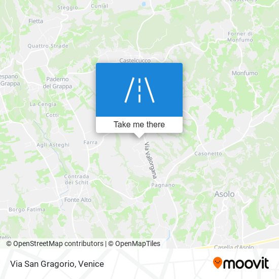 Via San Gragorio map
