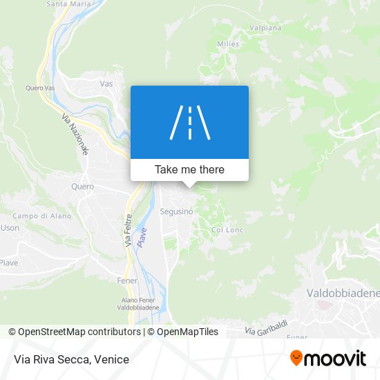 Via Riva Secca map