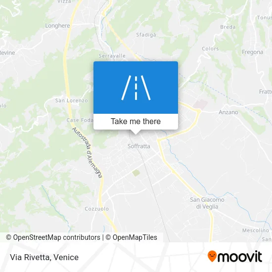 Via Rivetta map