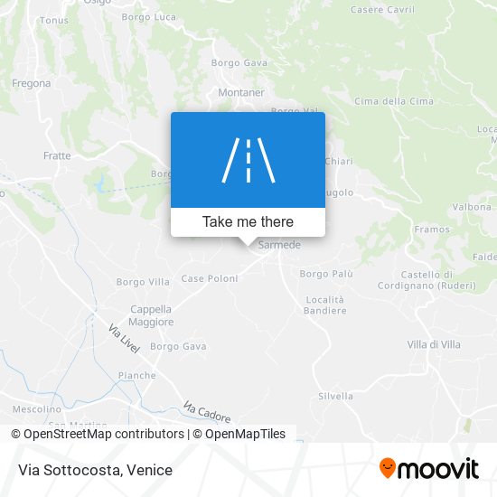 Via Sottocosta map