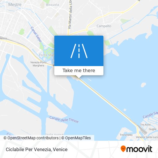 Ciclabile Per Venezia map