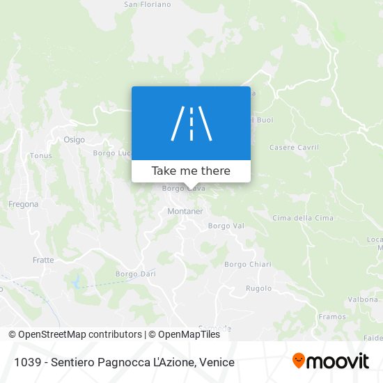 1039 - Sentiero Pagnocca L'Azione map