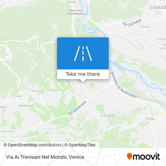 Via Ai Trevisani Nel Mondo map