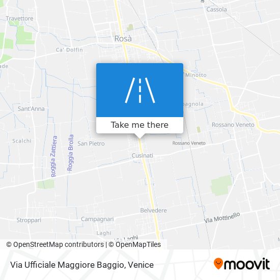 Via Ufficiale Maggiore Baggio map