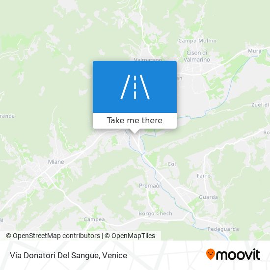 Via Donatori Del Sangue map