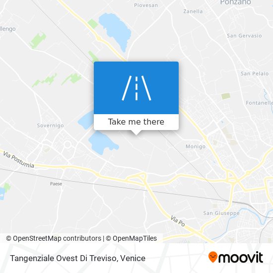 Tangenziale Ovest Di Treviso map