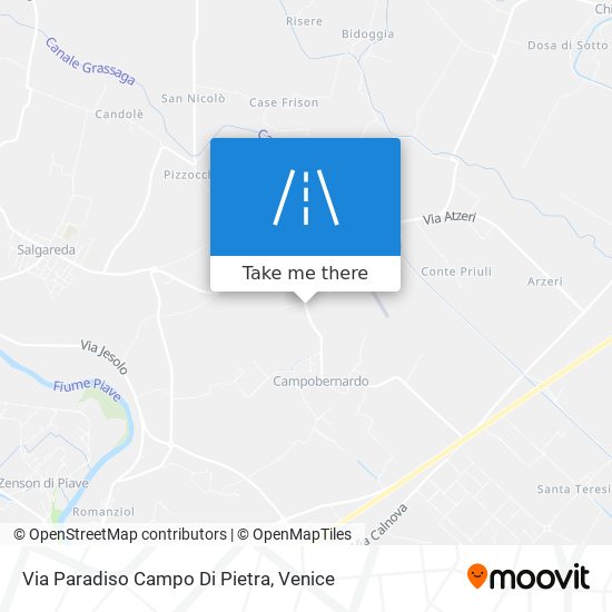 Via Paradiso Campo Di Pietra map