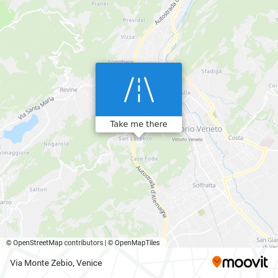 Via Monte Zebio map