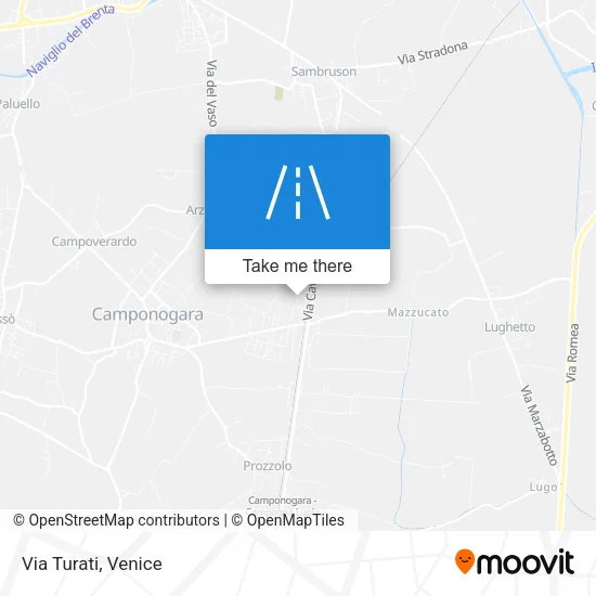 Via Turati map