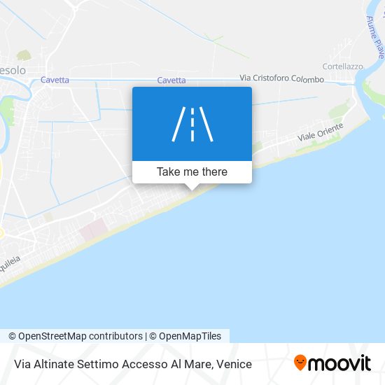 Via Altinate Settimo Accesso Al Mare map