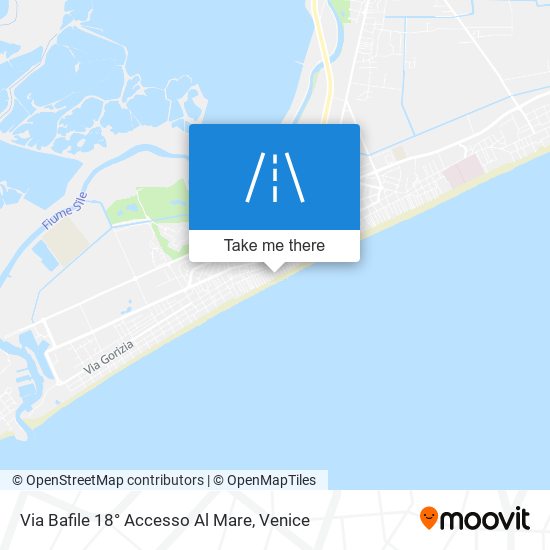 Via Bafile 18° Accesso Al Mare map