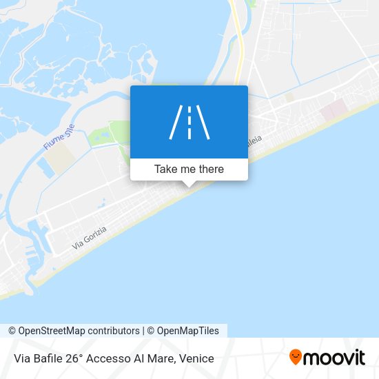 Via Bafile 26° Accesso Al Mare map