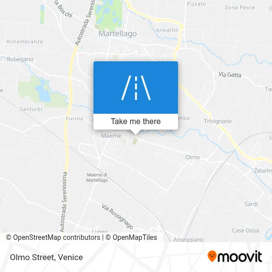 Olmo Street map