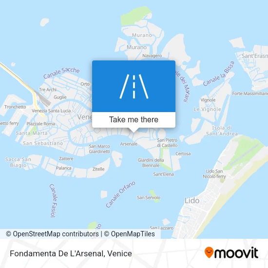 Fondamenta De L'Arsenal map