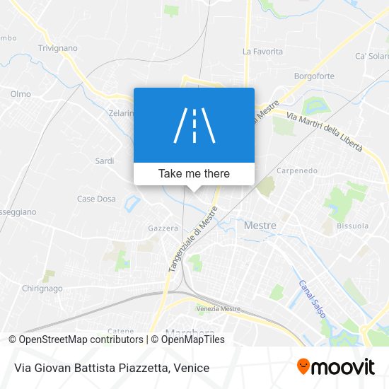 Via Giovan Battista Piazzetta map