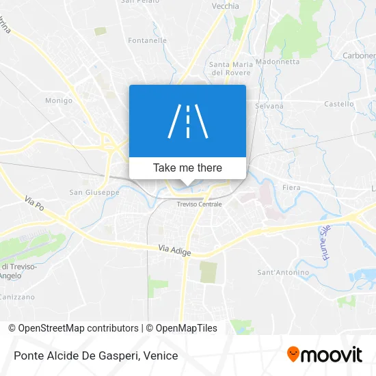 Ponte Alcide De Gasperi map