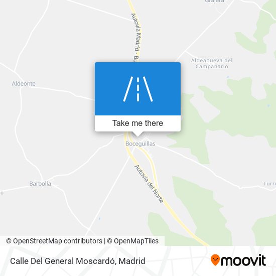 Calle Del General Moscardó map