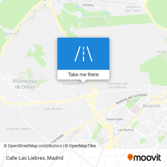 Calle Las Liebres map