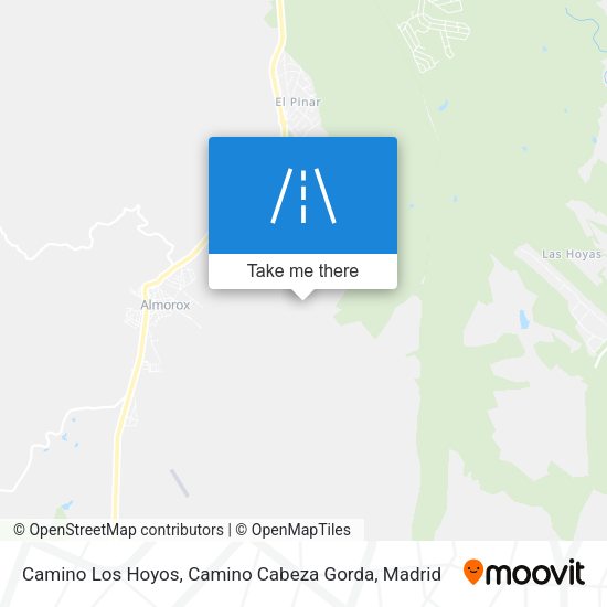 Camino Los Hoyos, Camino Cabeza Gorda map