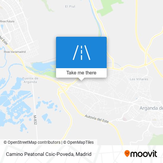 Camino Peatonal Csic-Poveda map