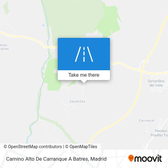Camino Alto De Carranque A Batres map