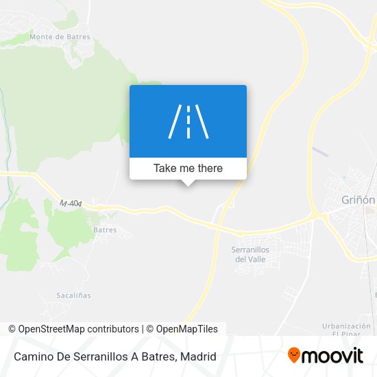 Camino De Serranillos A Batres map