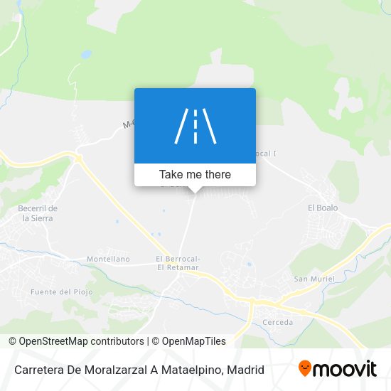 Carretera De Moralzarzal A Mataelpino map