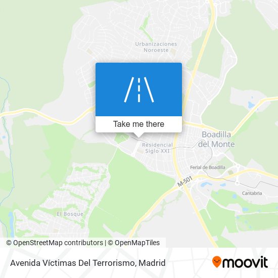 mapa Avenida Víctimas Del Terrorismo