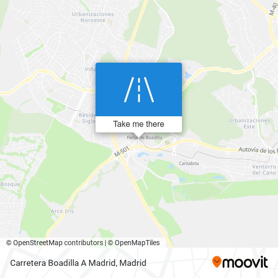 Carretera Boadilla A Madrid map