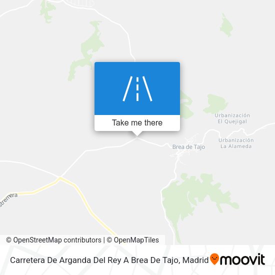 Carretera De Arganda Del Rey A Brea De Tajo map