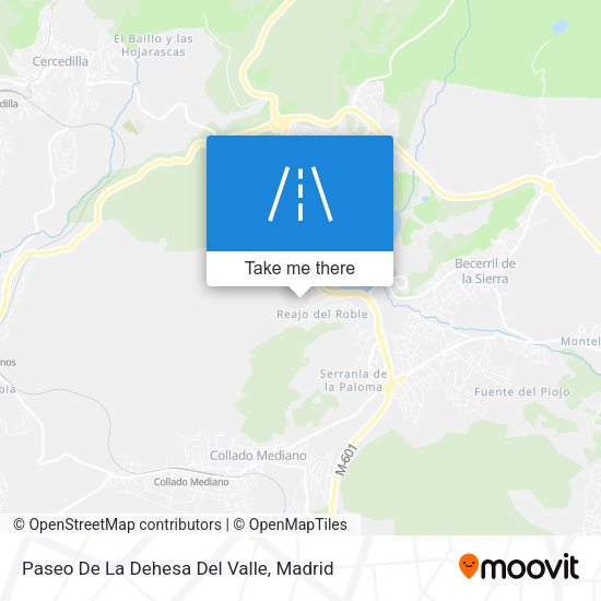 Paseo De La Dehesa Del Valle map