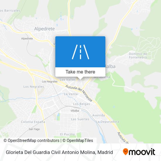 Glorieta Del Guardia Civil Antonio Molina map