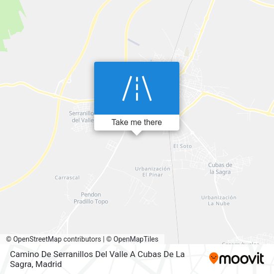 Camino De Serranillos Del Valle A Cubas De La Sagra map
